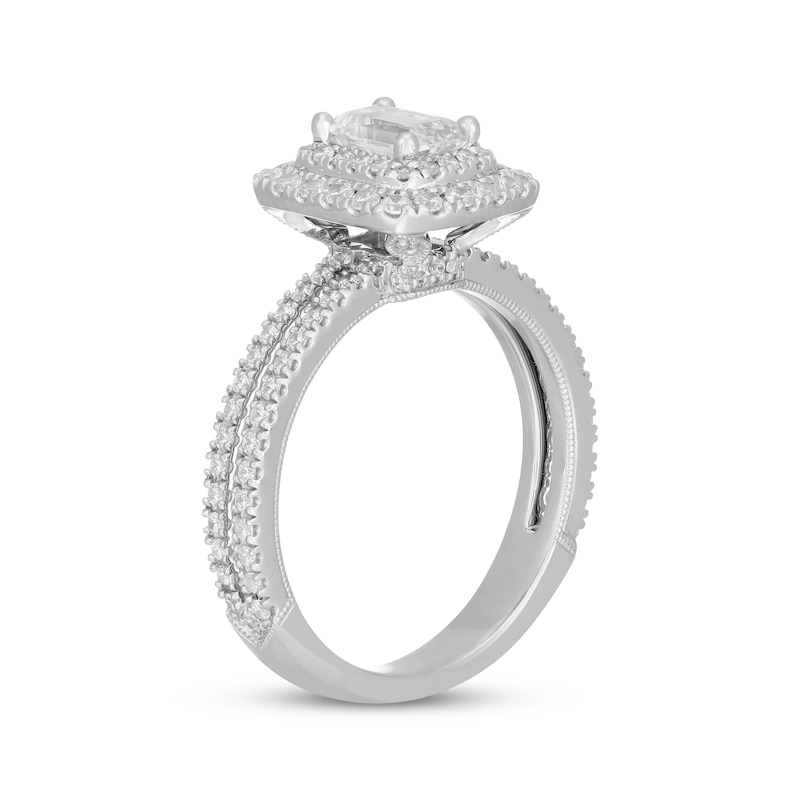 Neil Lane Emerald-Cut Diamond Engagement Ring 1-1/8 ct tw White Gold Plated