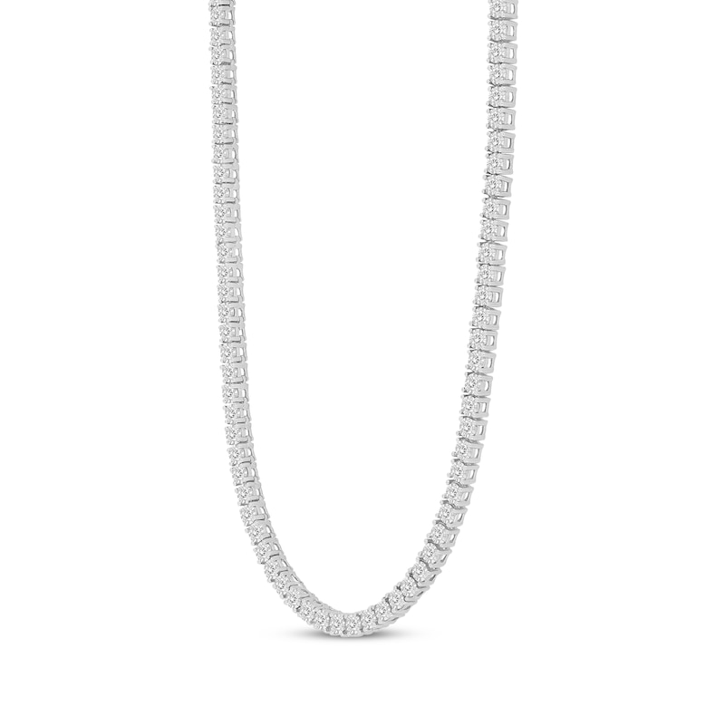 Men's Diamond Tennis Necklace 2-5/8 ct tw White Gold Plated 18