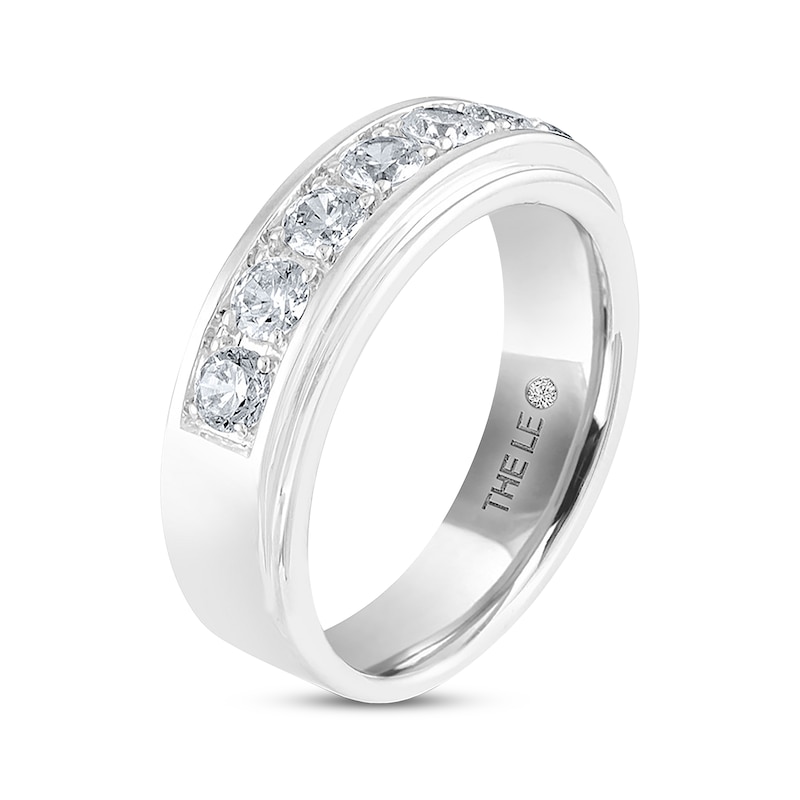Men's THE LEO Diamond Band 1 ct tw White Gold Plated
