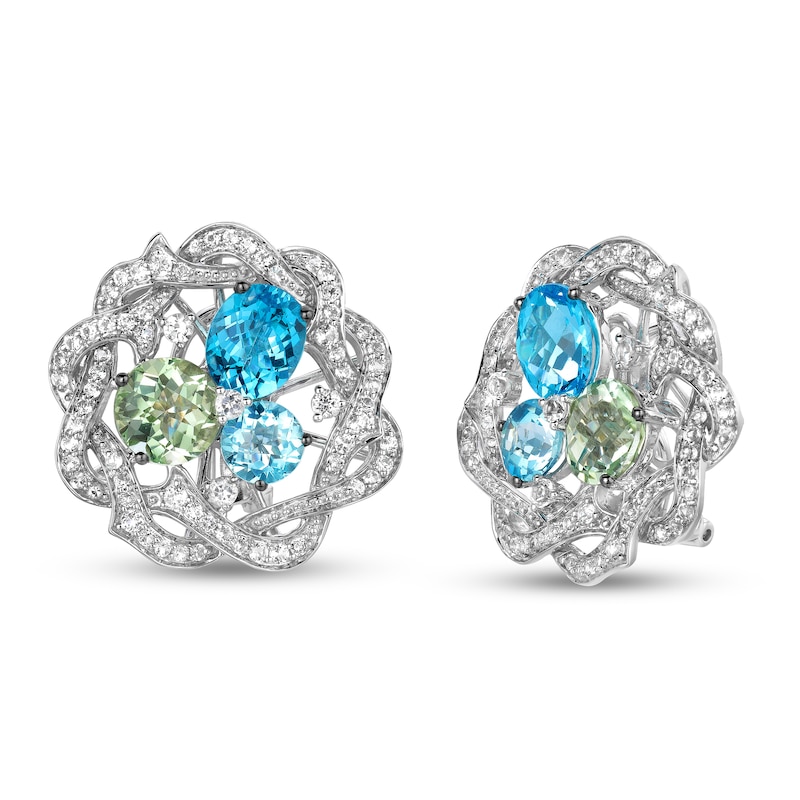 Le Vian Topaz Earrings Vanilla Gold Plated