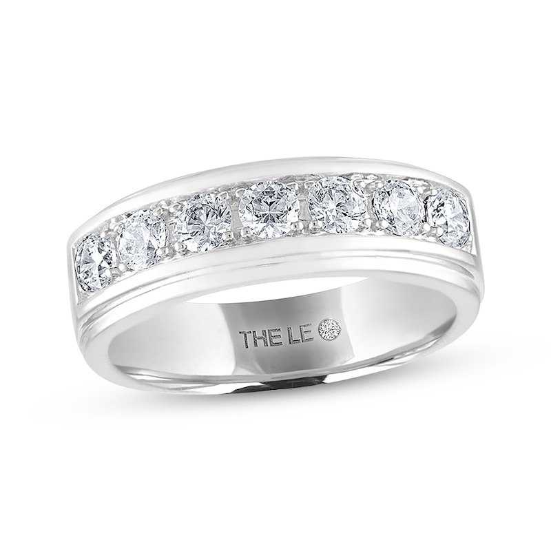 Men's THE LEO Diamond Band 1 ct tw White Gold Plated