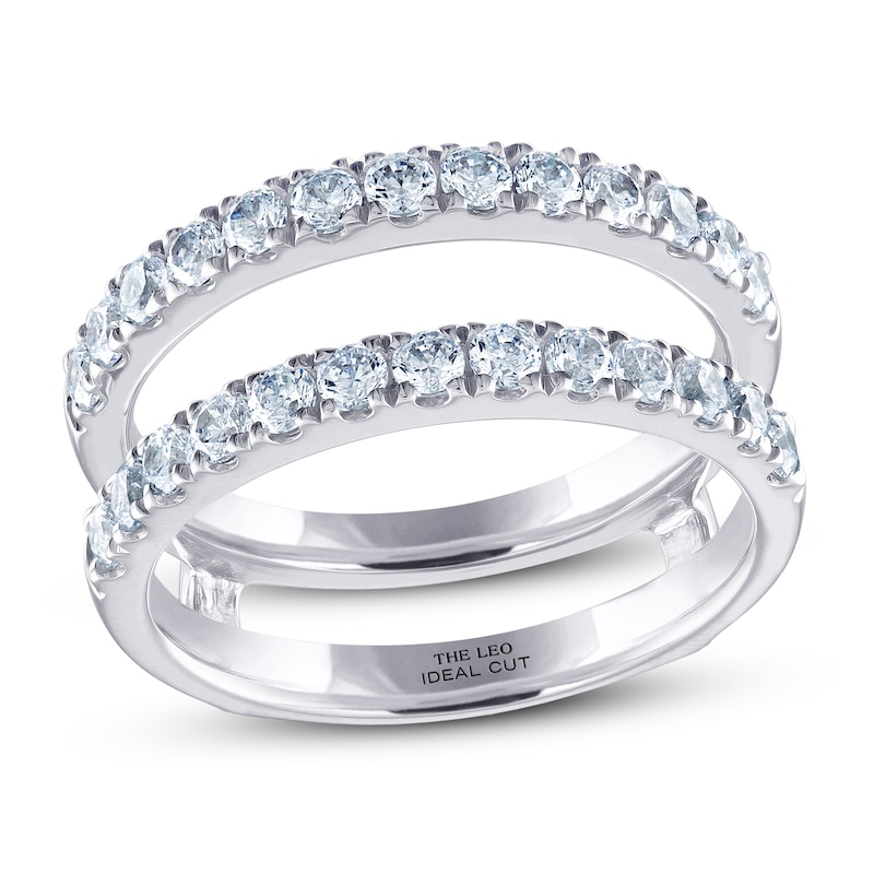 THE LEO Ideal Cut Diamond Enhancer Band 1 ct tw White Gold Plated