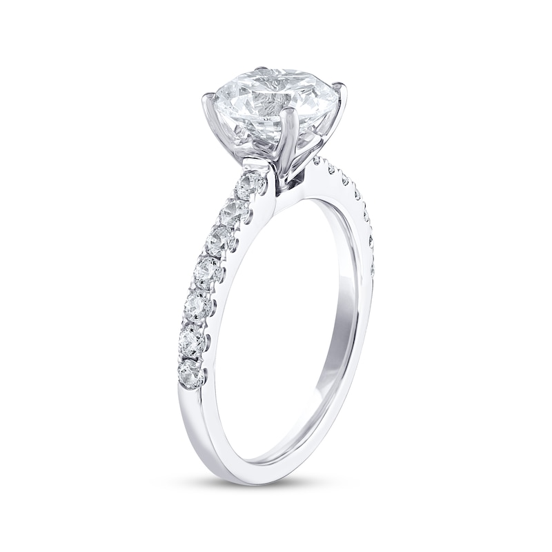 THE LEO Diamond Engagement Ring 2-3/8 ct tw Round-cut White Gold Plated