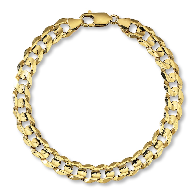 Curb Link Bracelet Yellow Gold Plated 9