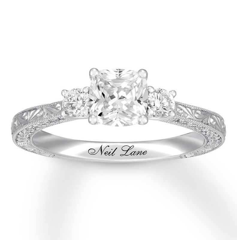 Neil Lane Cushion-cut Diamond Engagement Ring 1-1/3 ct tw White Gold Plated