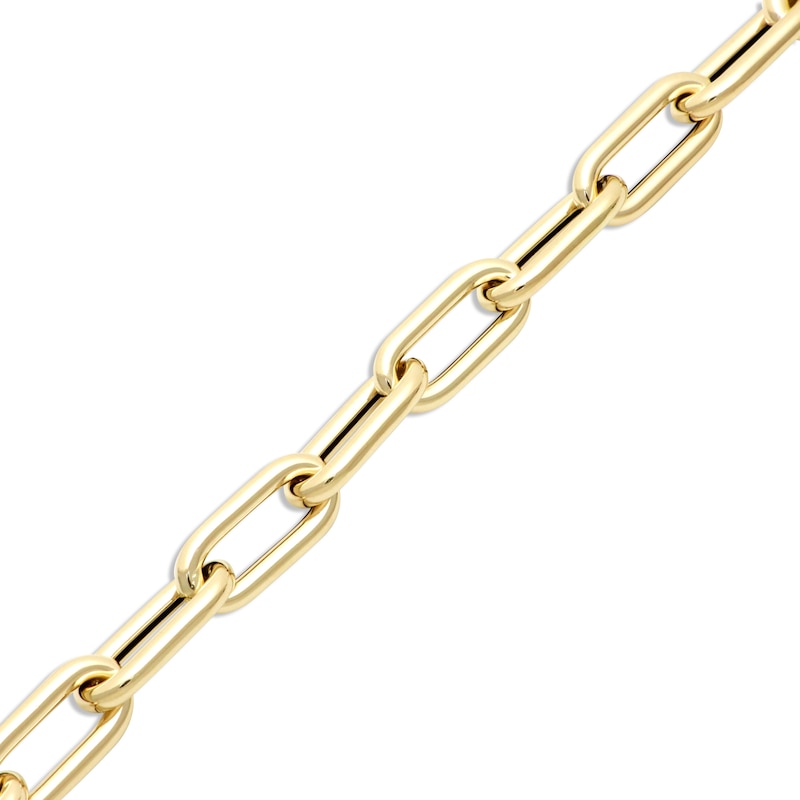 Hollow Paperclip Bracelet Yellow Gold Plated 8