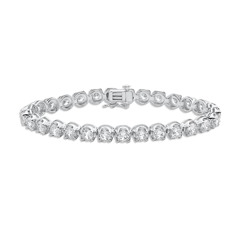 Lab-Created Diamonds by Line Bracelet 12 ct tw White Gold Plated 7