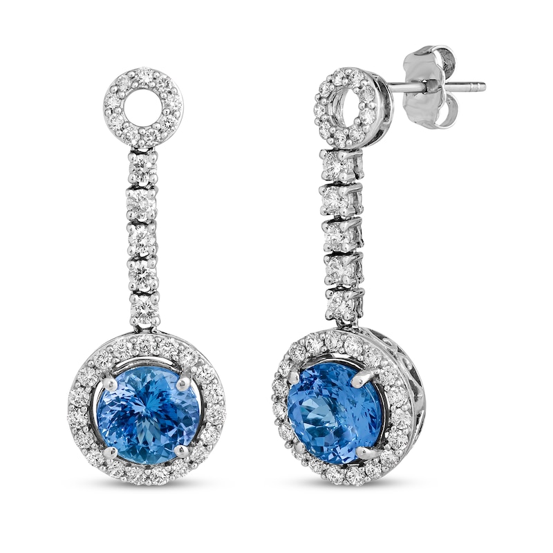 Le Vian Round-Cut Tanzanite Drop Earrings 1-1/4 ct tw Diamonds Vanilla Gold Plated