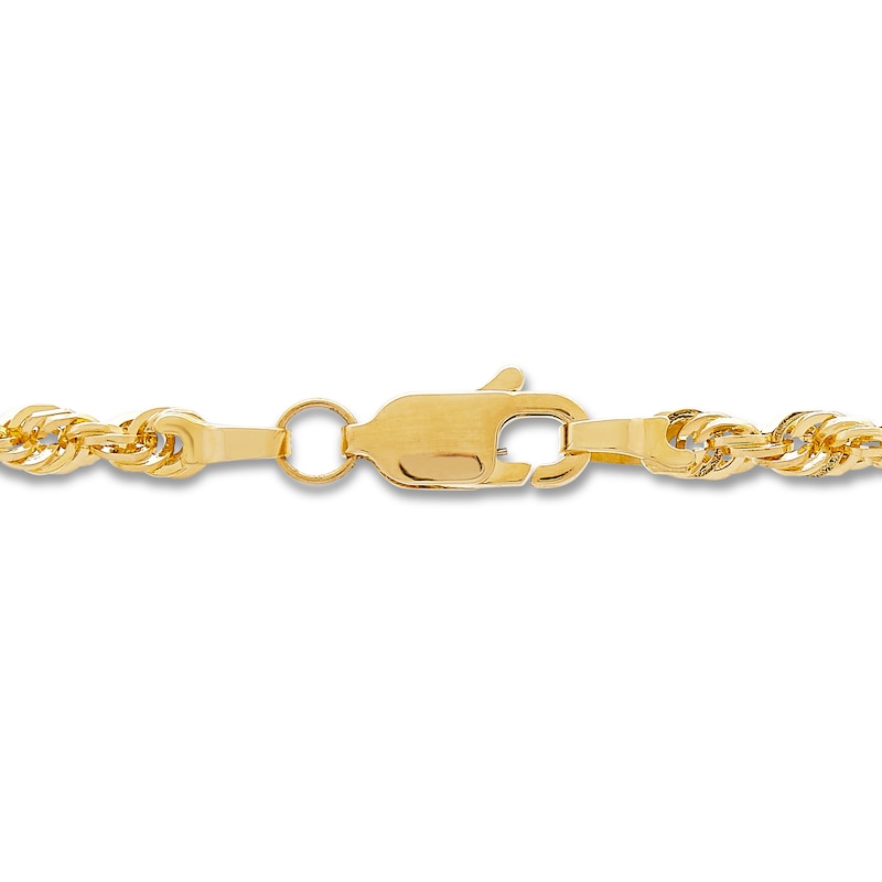 Solid Rope Chain Yellow Gold Plated 20