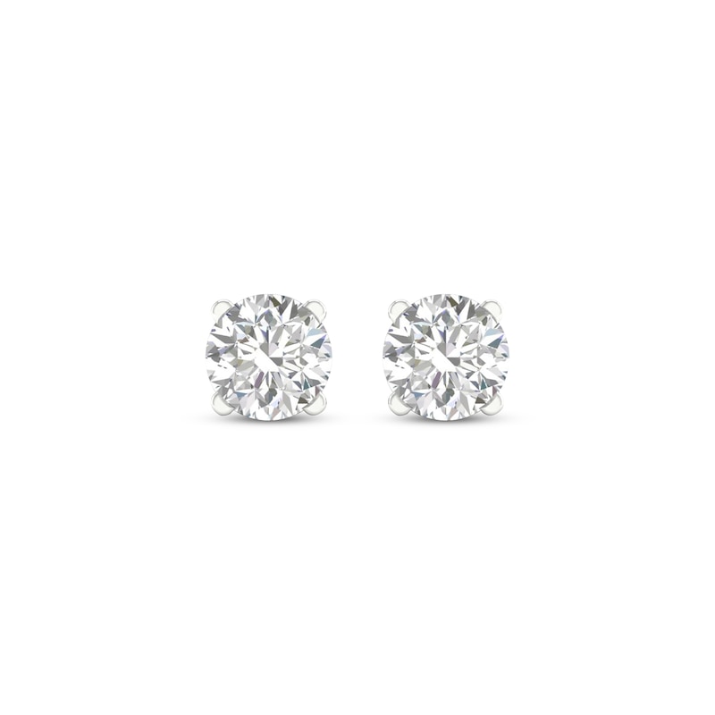 Lab-Created Diamonds by Solitaire Stud Earrings 1 ct tw White Gold Plated