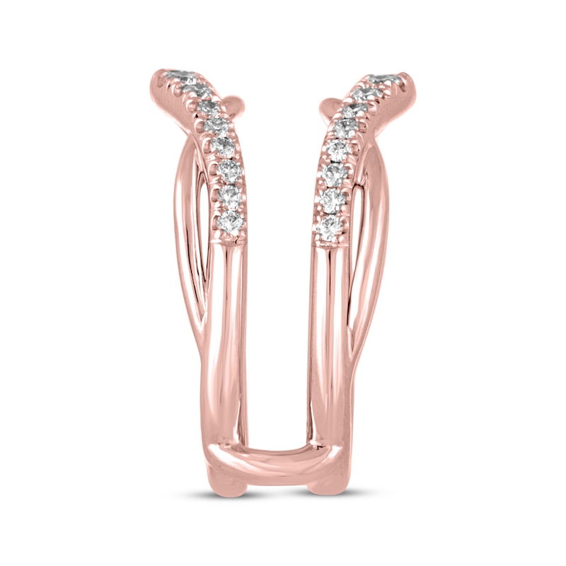 THE LEO Diamond Enhancer Ring 3/4 ct tw Round-cut Rose Gold Plated