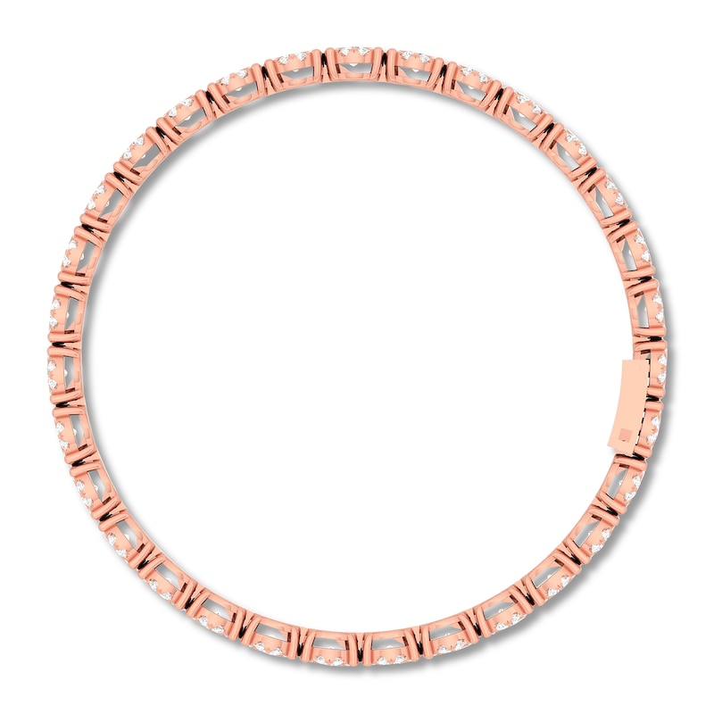 Diamond Fashion Bracelet 5 ct tw Rose Gold Plated 7