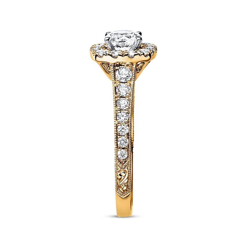 Neil Lane Engagement Ring 1-1/6 ct tw Diamonds Yellow Gold Plated