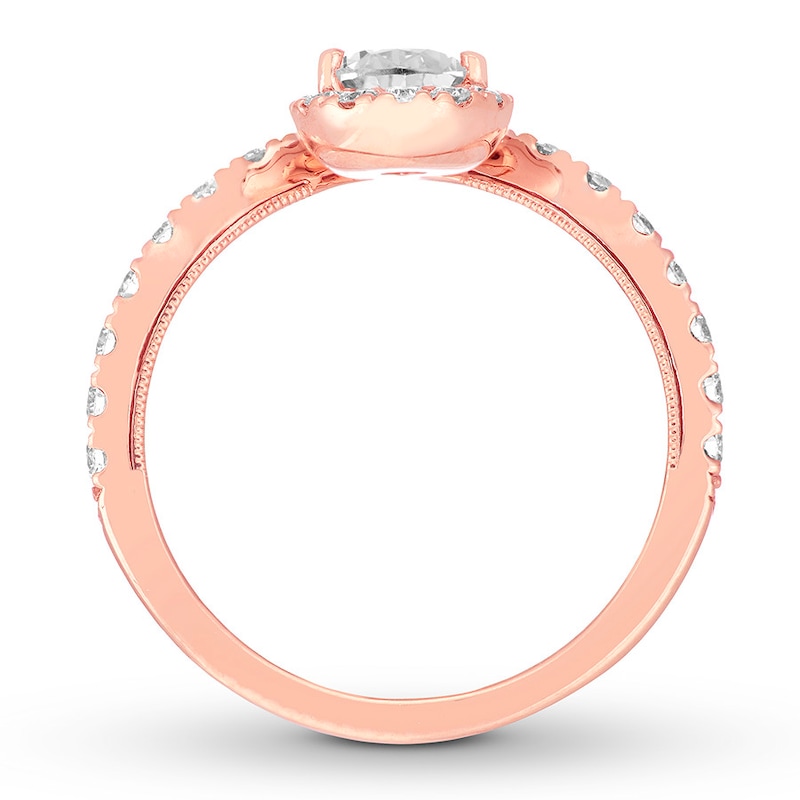 Neil Lane Diamond Engagement Ring 1 ct tw Rose Gold Plated