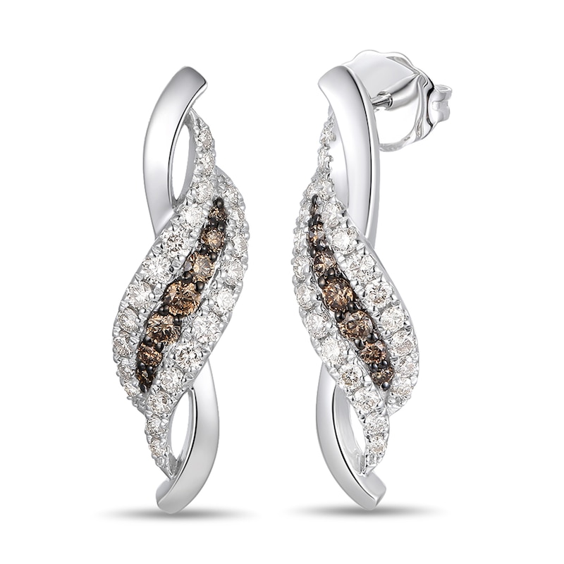 Le Vian Diamond Earrings 5/8 ct tw Vanilla Gold Plated