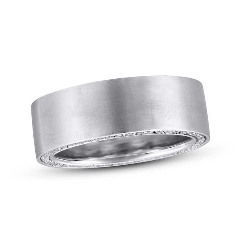 Our Ring by Jaymes & Jonathan Men's Diamond Wedding Band 1/2 ct tw Round-cut White Gold Plated