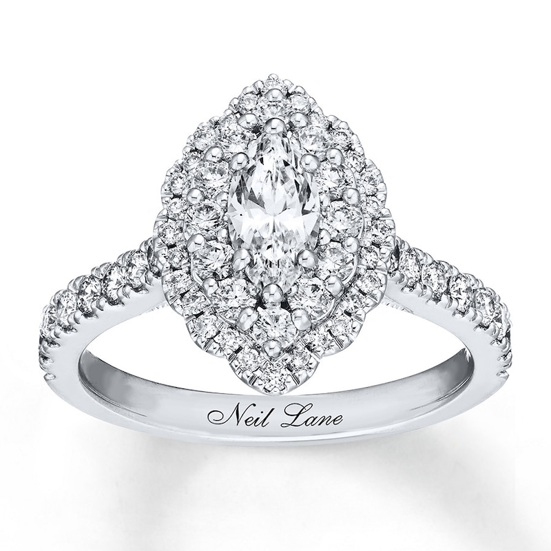 Neil Lane Engagement Ring 1-1/8 ct tw Diamonds White Gold Plated