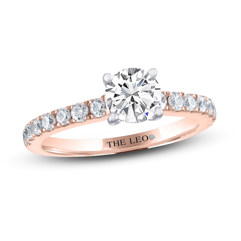 THE LEO Diamond Engagement Ring 1-1/8 ct tw Round-cut Rose Gold Plated