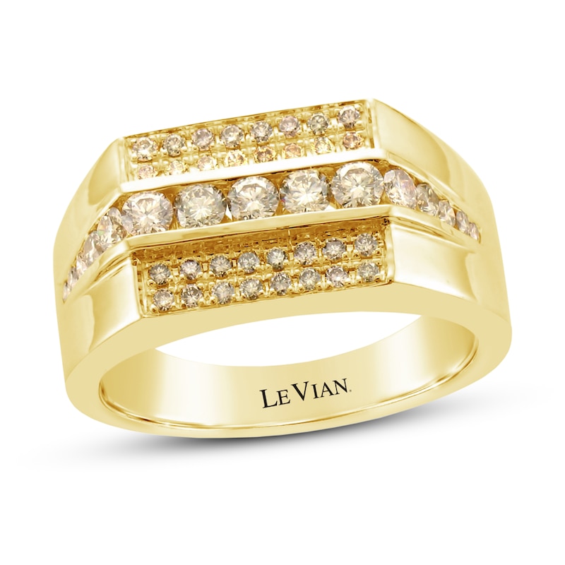Le Vian Men's Diamond Ring 7/8 ct tw Honey Gold Plated