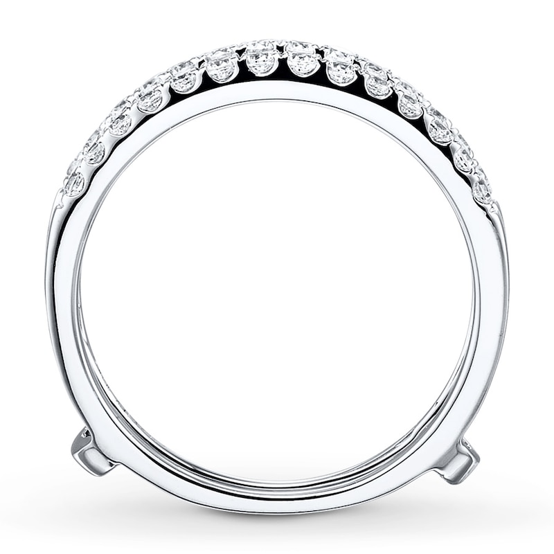Diamond Enhancer Ring 1/2 ct tw Round-cut White Gold Plated