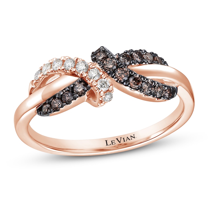 Le Vian Diamond Ring 1/4 ct tw Strawberry Gold Plated
