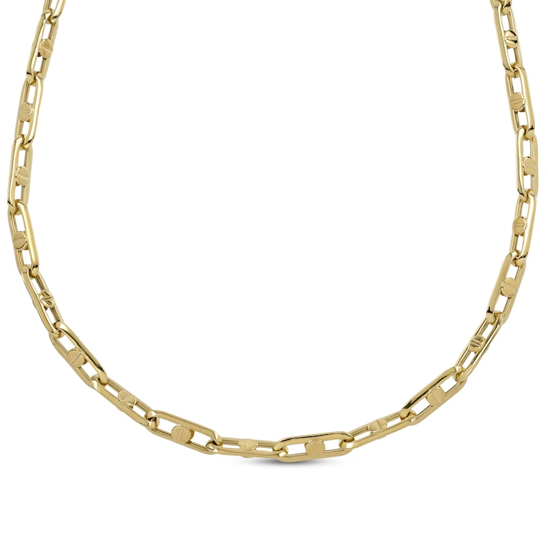 Mariner Link Necklace Yellow Gold Plated 22