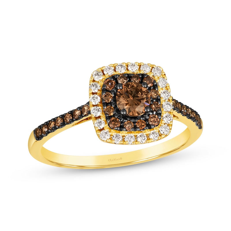 Le Vian Diamond Ring 1/2 ct tw Honey Gold Plated