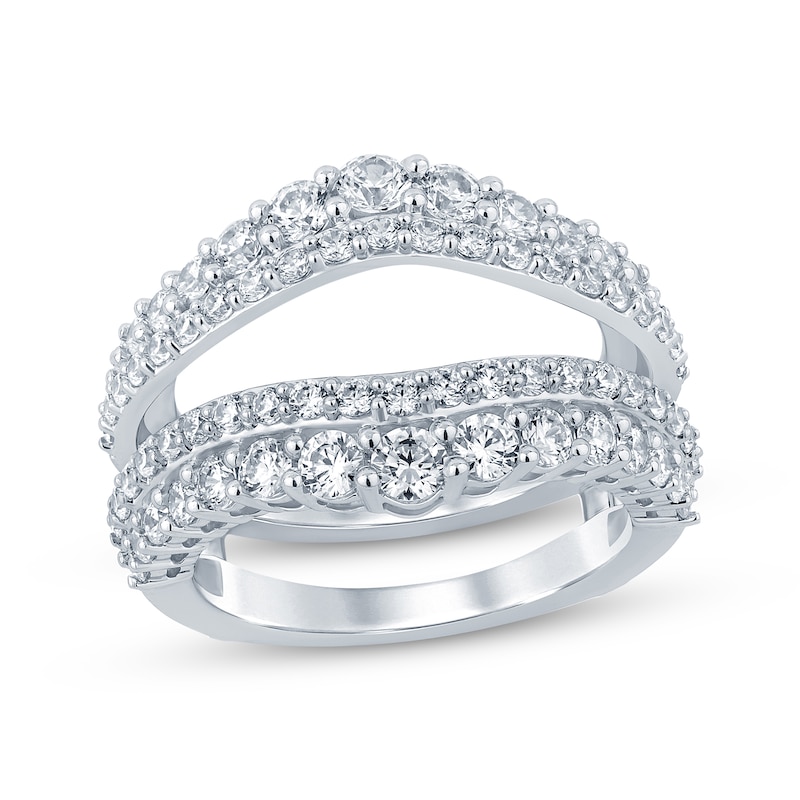 Lab-Created Diamonds by Enhancer Ring 2 ct tw White Gold Plated