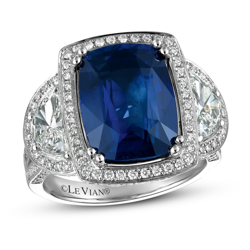 Le Vian Couture Sapphire Ring 1-1/2 ct tw Diamonds Vanilla Gold Plated - Size 7