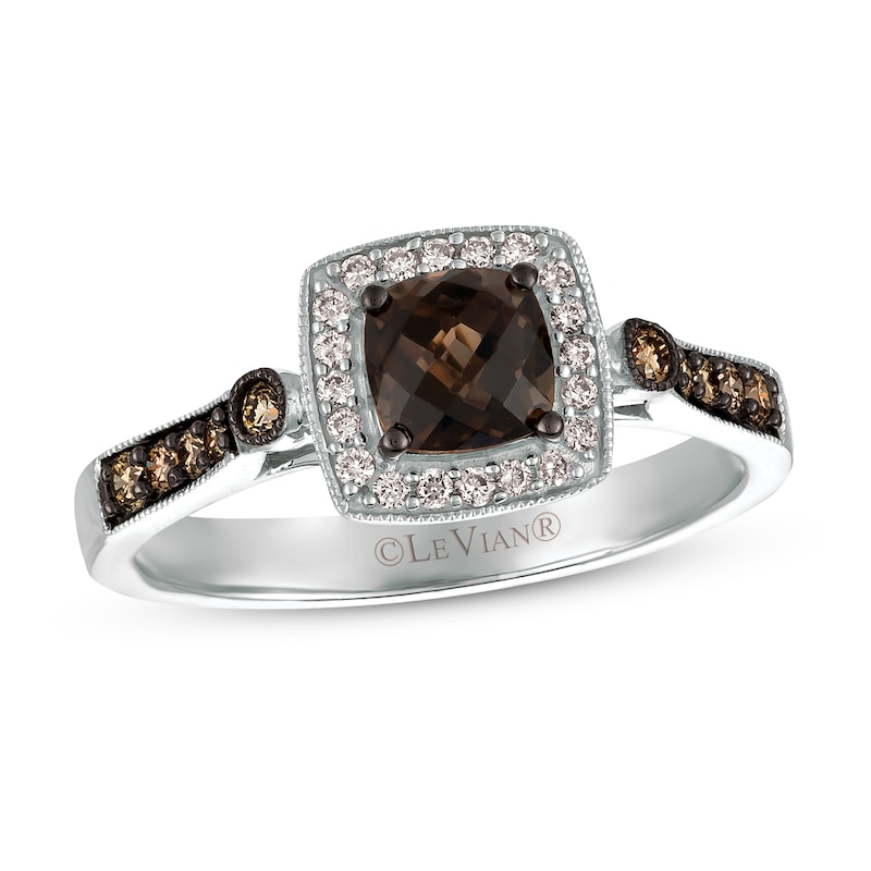 Le Vian Chocolate Quartz 1/4 ct tw Diamonds Vanilla Gold Plated
