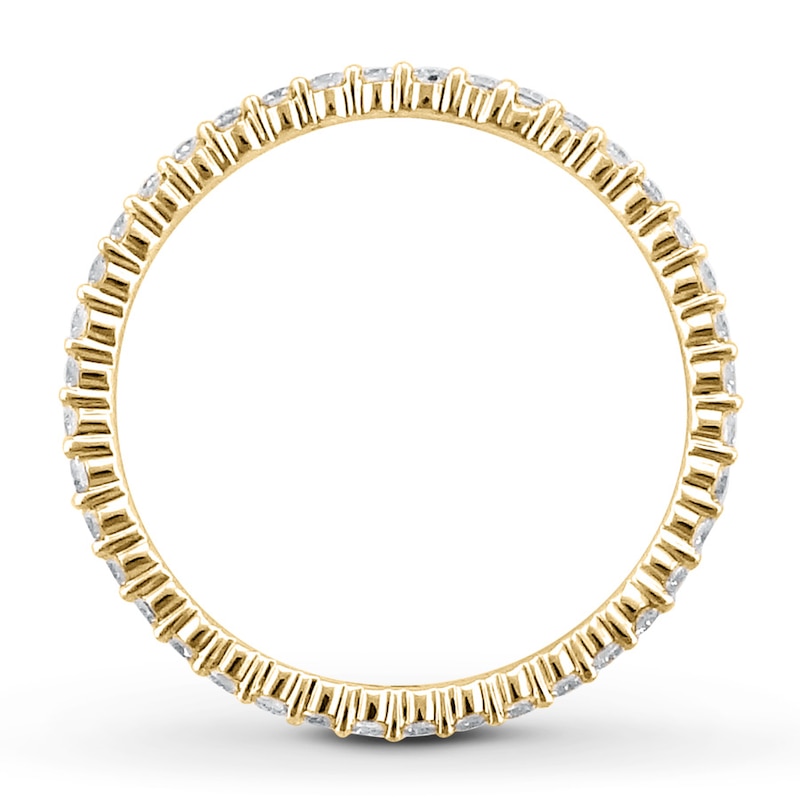 Diamond Eternity Ring 1/2 ct tw Round-cut Yellow Gold Plated