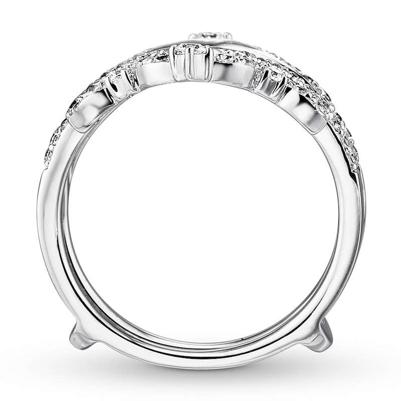 Diamond Enhancer Ring 1/2 ct tw Round-cut White Gold Plated