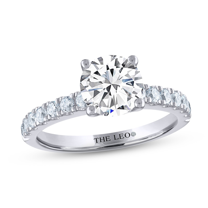 THE LEO Diamond Engagement Ring 2 ct tw Round-cut White Gold Plated