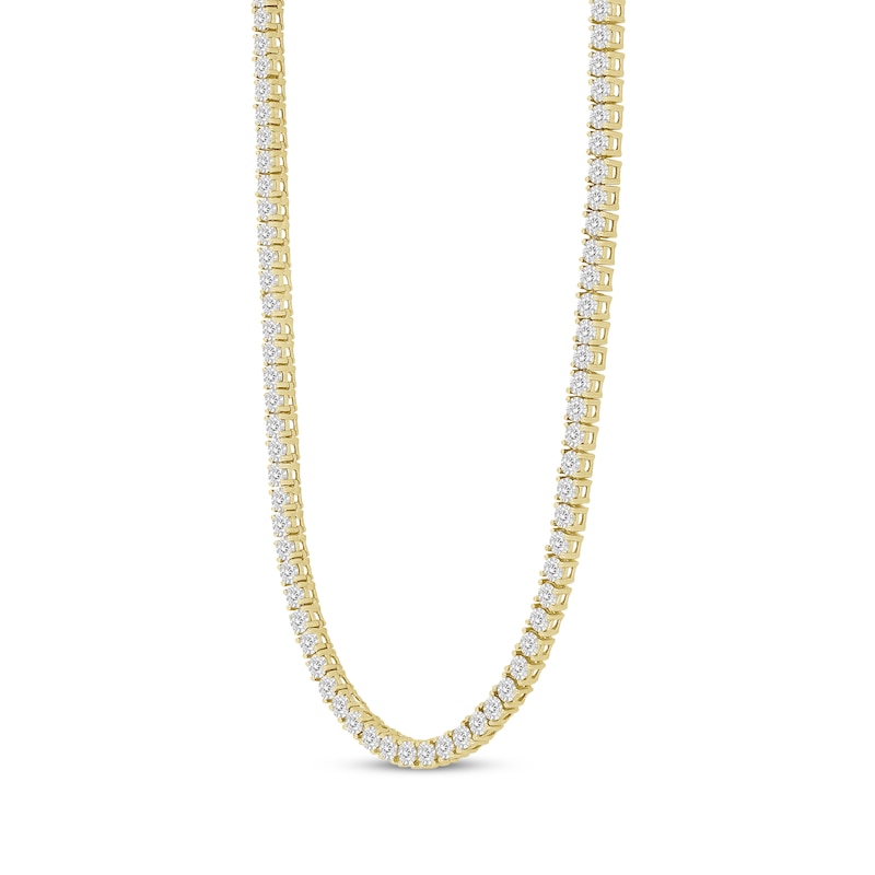 Men's Diamond Tennis Necklace 2-5/8 ct tw Yellow Gold Plated 18