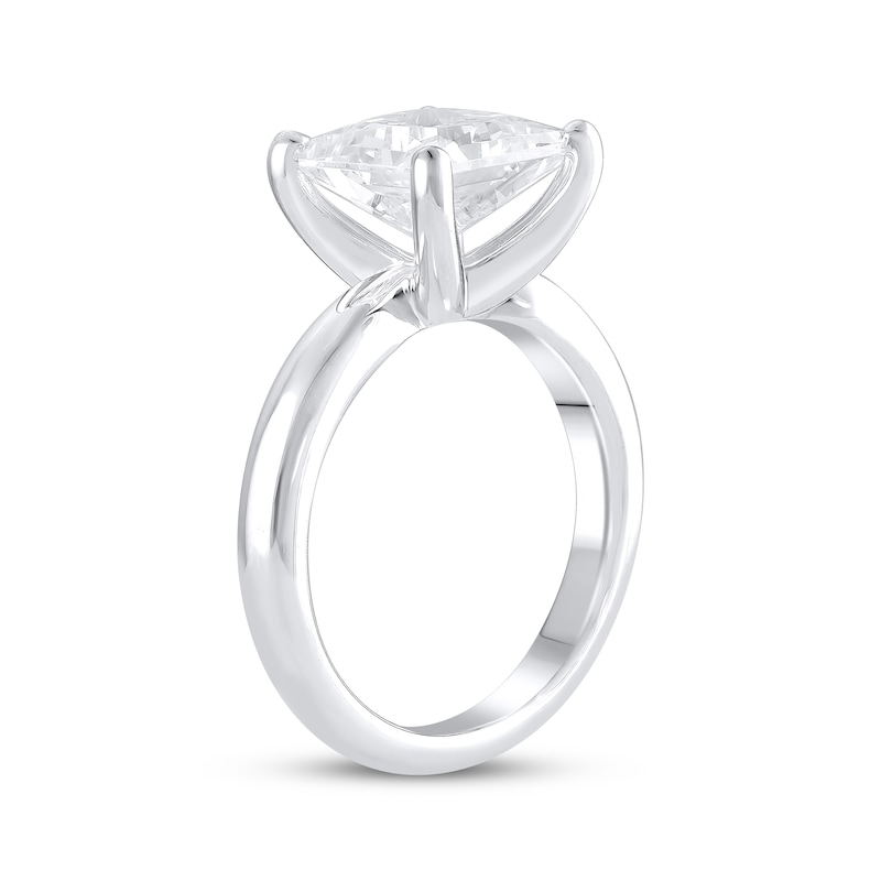 Lab-Created Diamonds by Princess-Cut Solitaire Engagement Ring 4 ct tw White Gold Plated