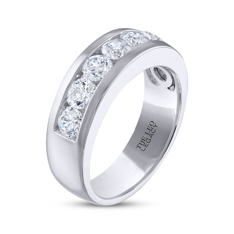 Men’s THE LEO Legacy Lab-Created Diamond Wedding Band 2 ct tw White Gold Plated