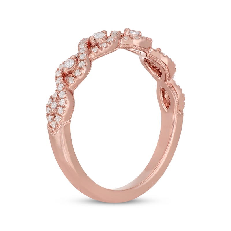 Neil Lane Round-Cut Diamond Anniversary Band 1/3 ct tw Rose Gold Plated