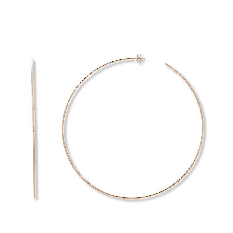 Hoop Earrings Rose Gold Plated 90mm