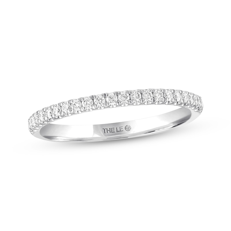 THE LEO Diamond Wedding Band 1/5 ct tw Round-cut White Gold Plated