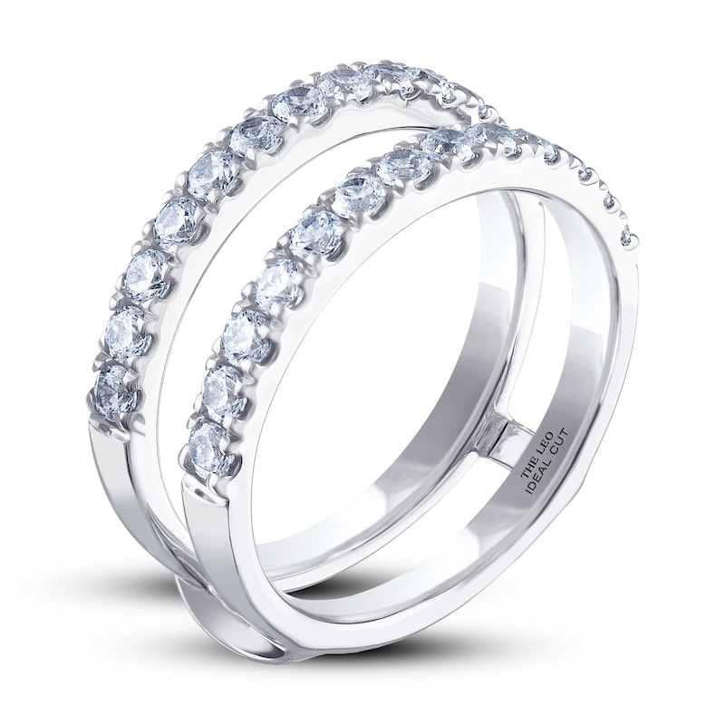 THE LEO Ideal Cut Diamond Enhancer Band 1 ct tw White Gold Plated