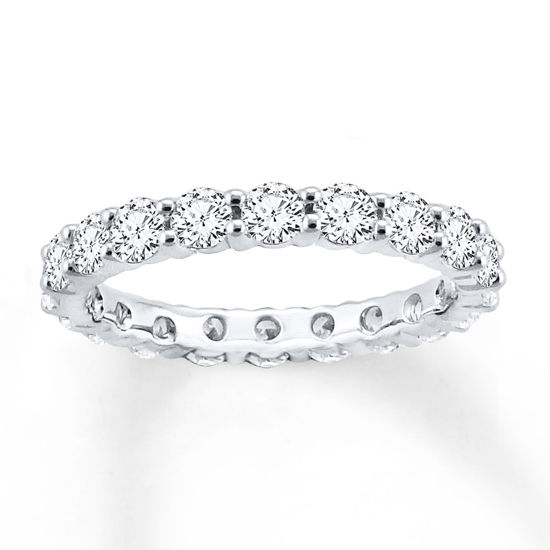 Diamond Eternity Ring 2 ct tw Round-cut White Gold Plated