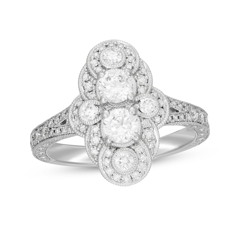 Neil Lane Round-cut Diamond Engagement Ring 1 ct tw White Gold Plated