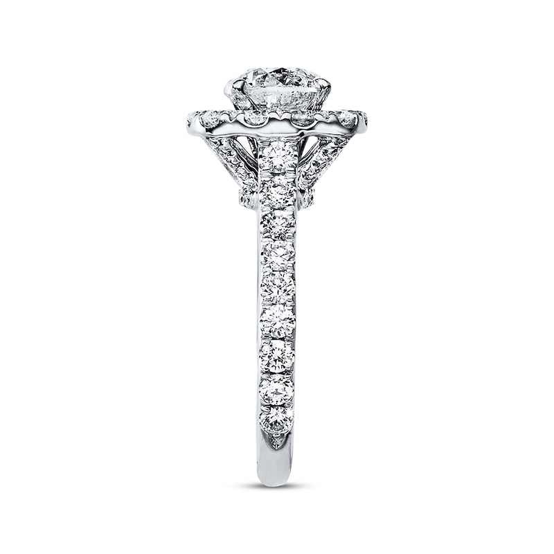Neil Lane Engagement Ring 2-3/4 ct tw Diamonds White Gold Plated
