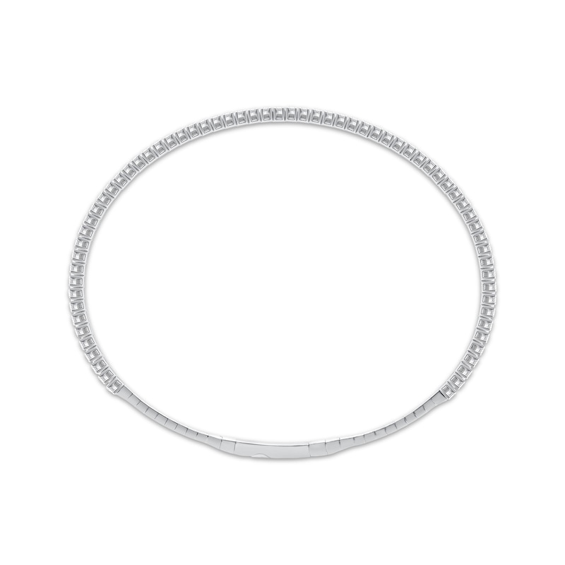Diamond Flex Bangle Bracelet 1-1/4 ct tw White Gold Plated