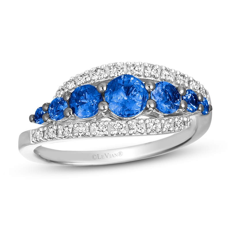 Le Vian Sapphire Ring 1/5 ct tw Diamonds Vanilla Gold Plated