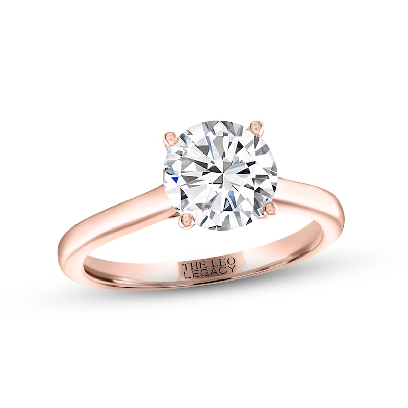 THE LEO Legacy Lab-Created Diamond Solitaire Ring 2 ct tw Rose Gold Plated