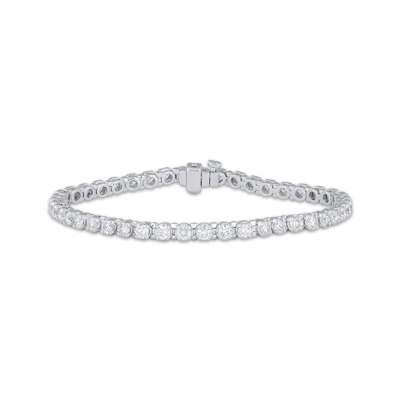 Round-Cut Diamond Tennis Bracelet 5 ct tw White Gold Plated 7”