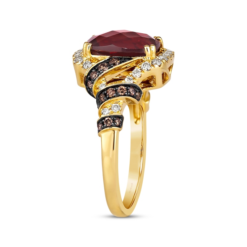 Le Vian® Limited Edition Garnet Ring 1/2 ct tw Diamonds Honey Gold Plated