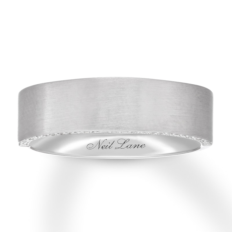 Neil Lane Men's Diamond Wedding Band 1/5 ct tw White Gold Plated