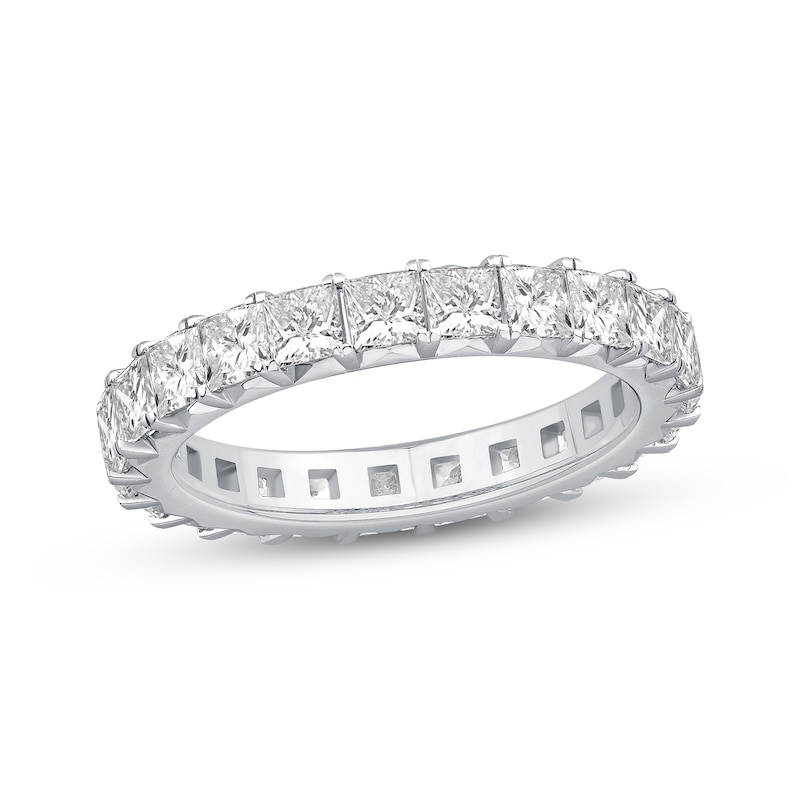 Diamond Eternity Ring 3 ct tw Princess-cut White Gold Plated